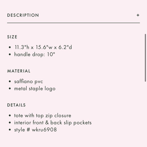 LAST ONE!!! KATE SPADE WATERMELON LARGE TOTE BAG - Picture 5 of 5